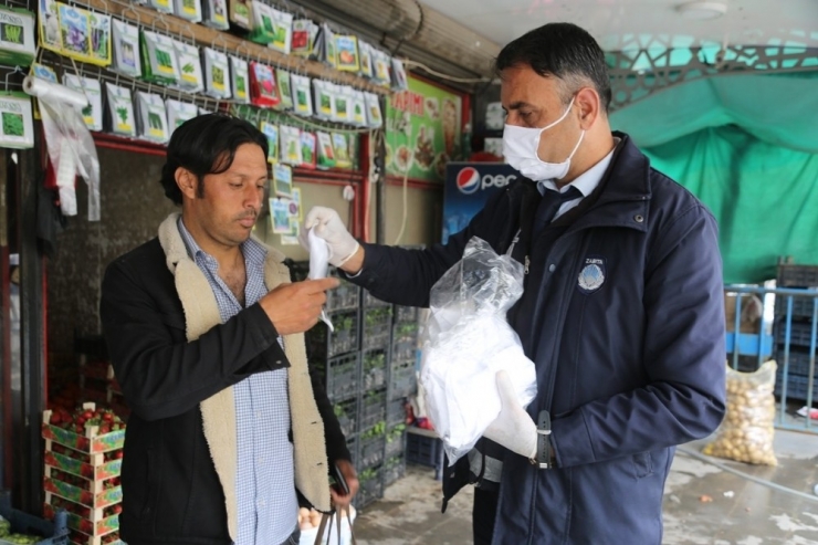 Cizre’de Ateş Ölçerli Ve Maskeli Pazar Denetimi