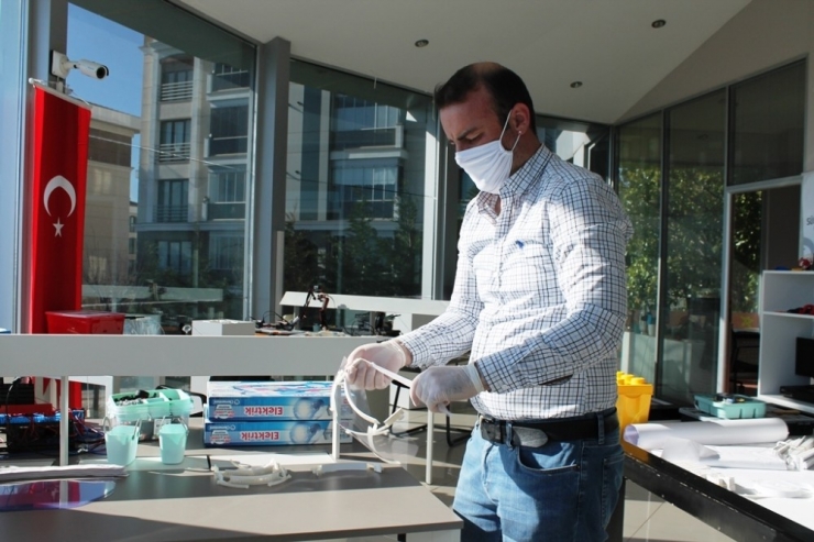 Saha Personelleri İçin Siperlikli Maske Üretimine Başlanıldı