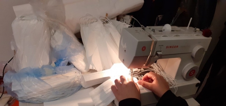 Ortaca’da Chp’li Kadınlar Maske Üretimi İçin Kolları Sıvadı
