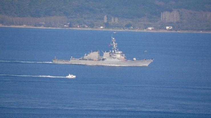 Abd Savaş Gemisi Çanakkale Boğazı’ndan Geçti