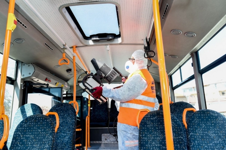 Özel Halk Otobüslerinde Korona Temizliği
