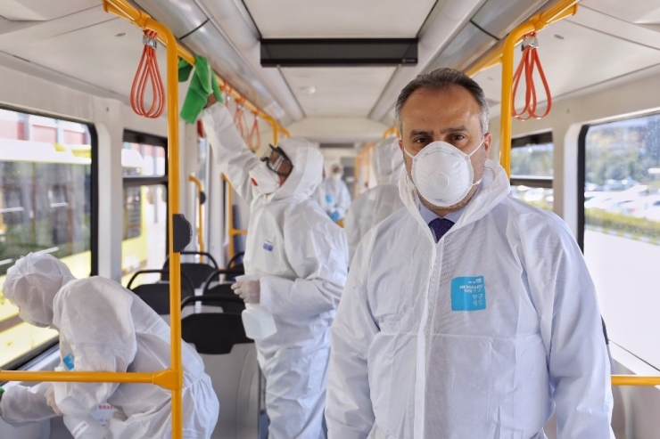 Bursa’da Ulaşımda Hijyen Seferberliği