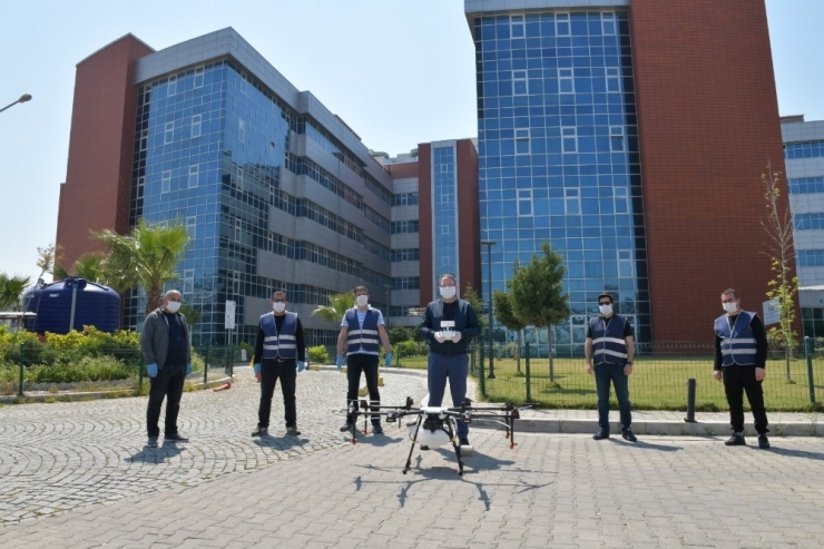 Çiğli’de Drone İle Dezenfekte Başladı