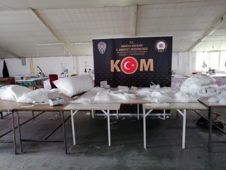 Denizli’de Kom Ekipleri 19 Bin Adet Sahte Maske Ele Geçirdi