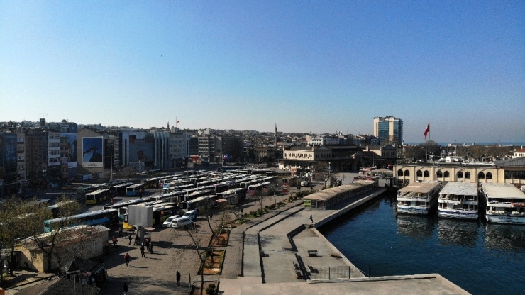 Sokağa Çıkma Yasağının Sona Ermesinin Ardından Kadıköy Meydanı Havadan Görüntülendi