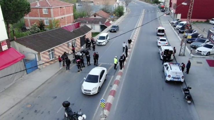 Polisten Kaçan Araçtaki 4 Kişiye Drone’lu Takip