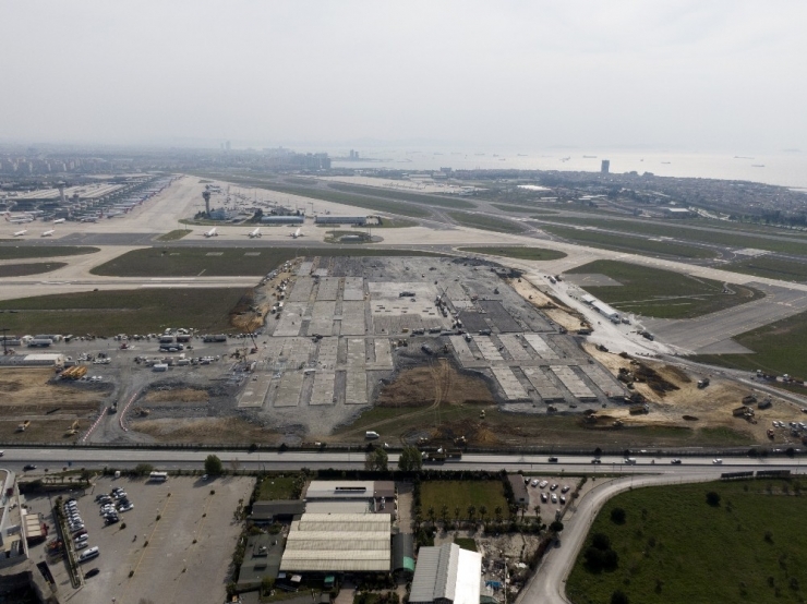 Atatürk Havalimanı’na Yapılan Pandemi Hastanesinin Temeli Ortaya Çıktı