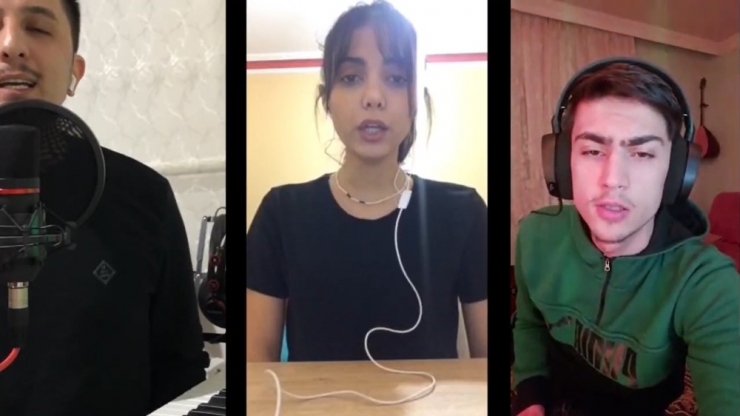 Öğrencilerden Türkülü “Evde Kal” Çağrısı