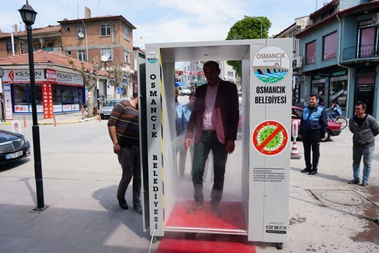 Osmancık’ta Koronavirüse Karşı Dezenfekte Tüneli