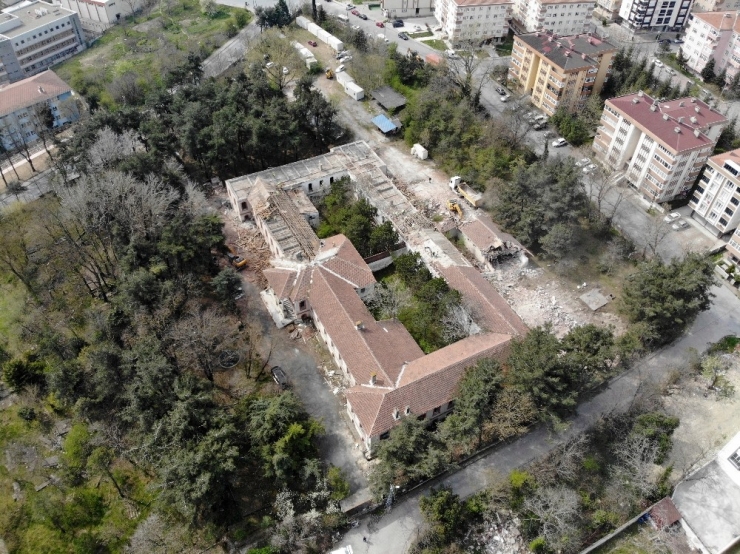 Hadımköy’deki Pandemi Hastanesi Çalışmaları Havadan Görüntülendi