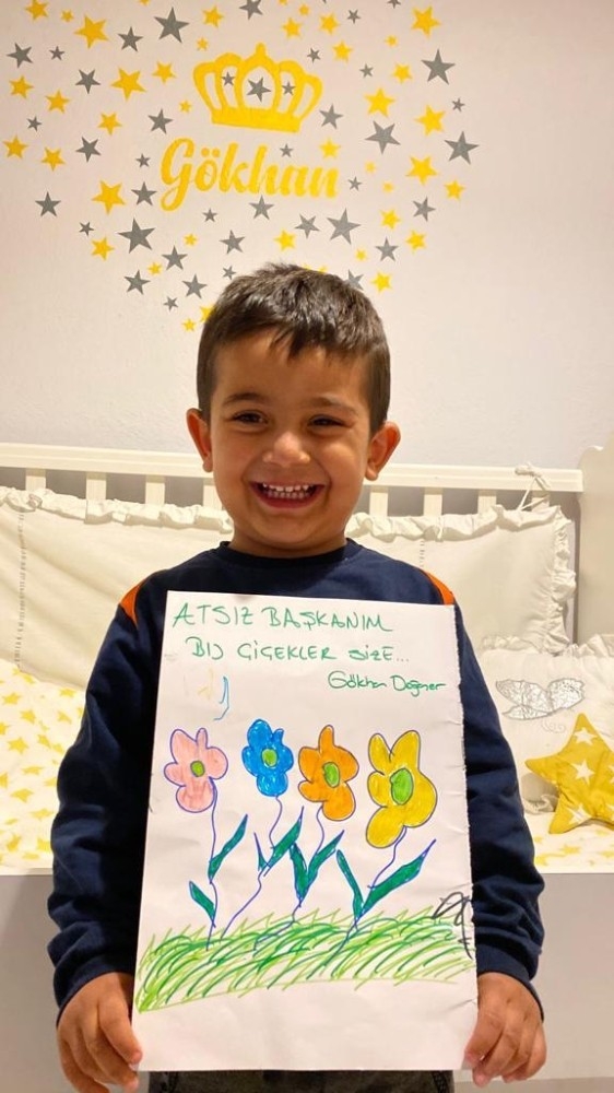 Miniklerden Başkan Yılmaz’a Resimli Mesaj