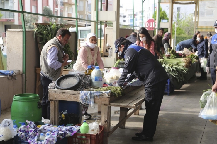 Yeni Yerine Taşınan Pazaryerinde İlk Denetimi Başkan Yaptı