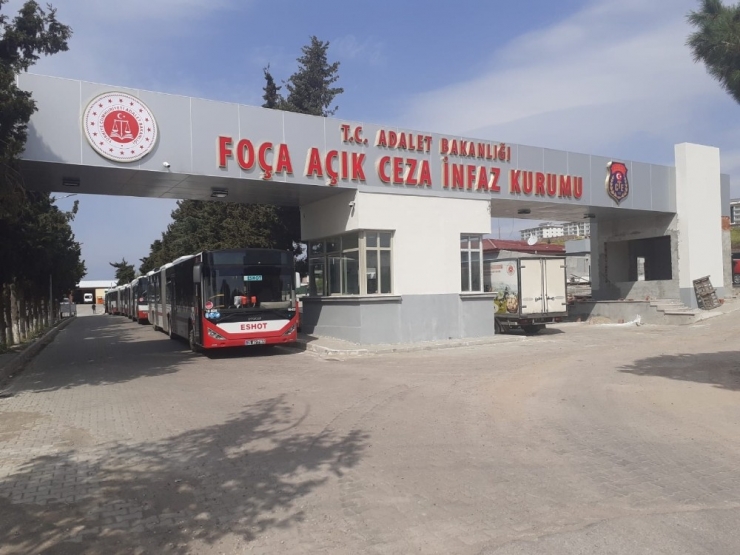 Foça Açık Ceza İnfaz Kurumundan Bin 247 Hükümlü Ayrılıyor