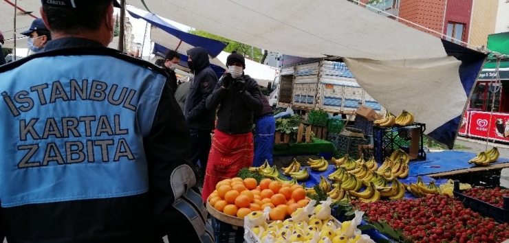 Kartal’da Pazarlara Korona Virüs Denetimi