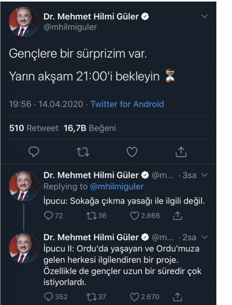 Başkan’ın Paylaşımı Olay Oldu