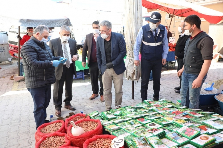 Başkan Yalçın Kaymakam Güney İle Pazar Denetiminde