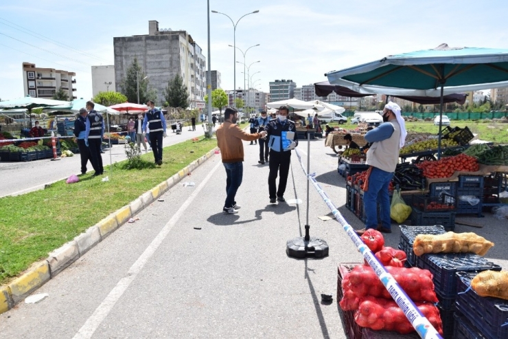 Viranşehir’de Semt Pazarlarında Koronavirüs Önlemleri