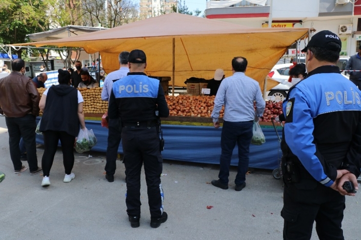 Polisten Pazar Yerlerine ‘Sosyal Mesafe’ Denetimi