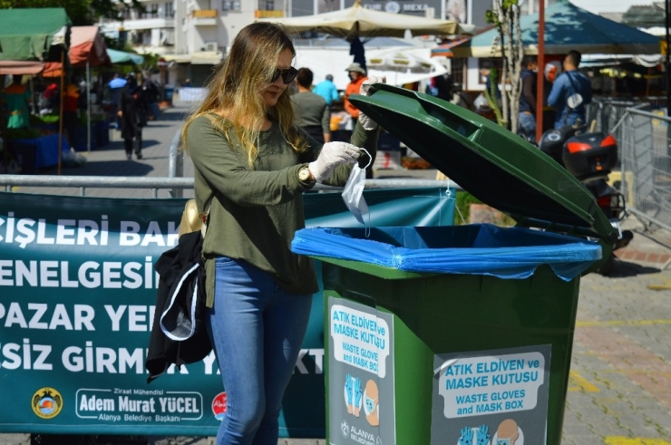Maske Ve Eldivenler Atık Kutularında Toplanıyor