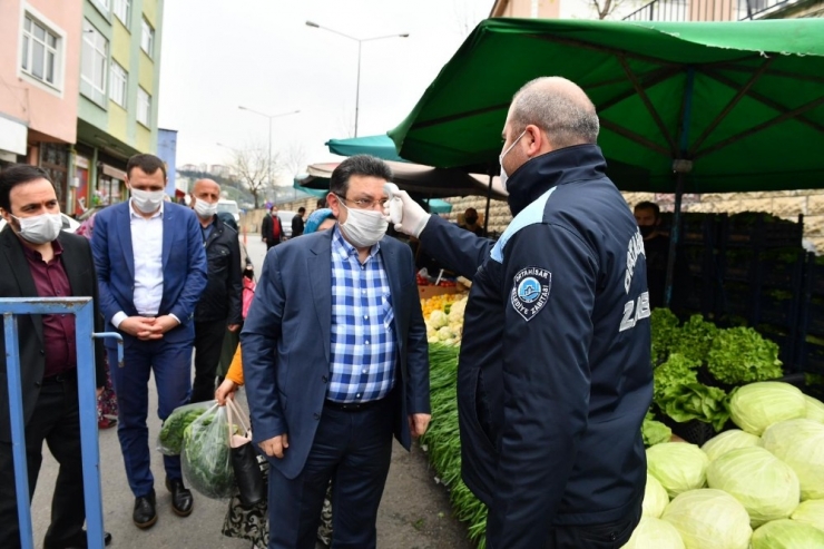 Başkan Genç’ten Pazar Esnafına Korona Virüs Denetimi