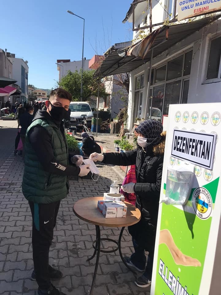 Çardak Pazarında Korona Virüs Denetimi