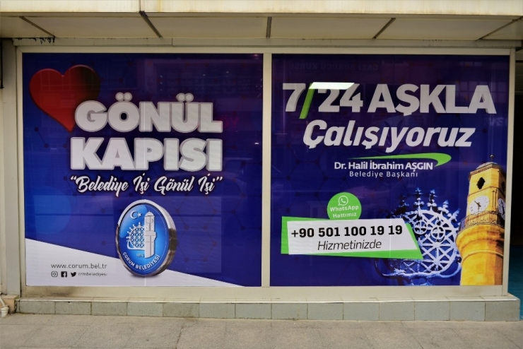 Çorum’da Belediyenin Oluşturduğu “Gönül Kapısı” Hizmete Girdi