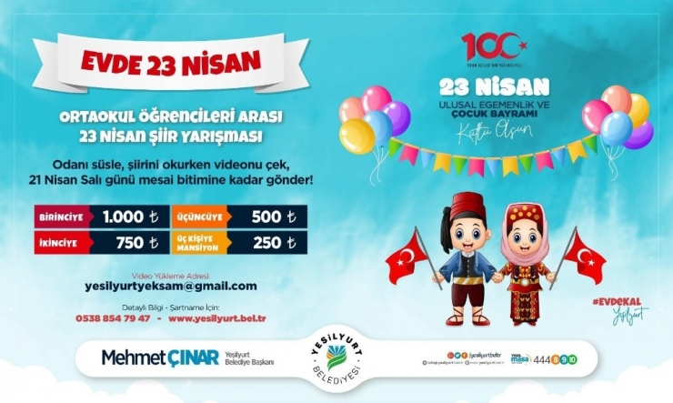 Evde 23 Nisan’ Şiir Yarışması Düzenlenecek