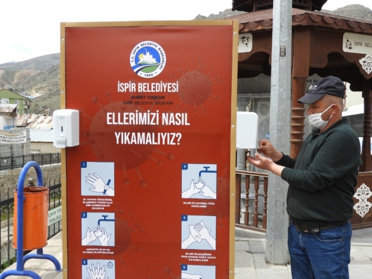 İspir’de Dezenfekte Üniteleri Halkın Hizmetinde