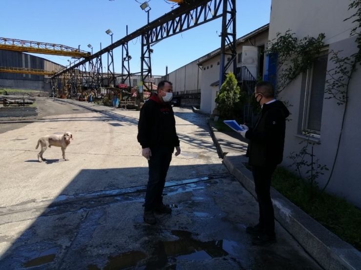 Sanayi Kuruluşlarında Covid-19 Önlemleri Denetlendi
