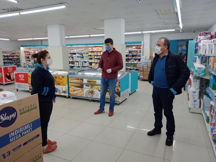 Marketlerde İçişleri Bakanlığınca Alınan Tedbirler Doğrultusunda Denetim Yapıldı