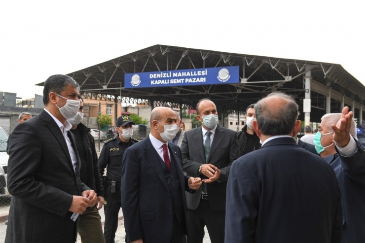 Vali Demirtaş Pazar Yerlerinde İncelemelerde Bulundu