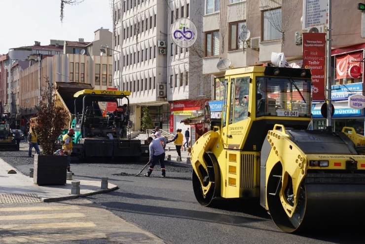 Çorlu’da Yol Yapım Çalışmaları