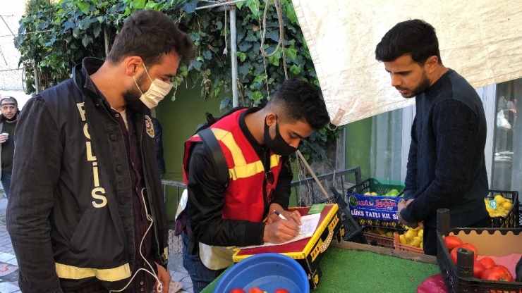 Pazarda Maske Takmayanlara Ceza Yağdı