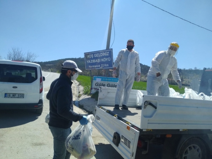 Karantinadaki Mahalleye Büyükşehir Desteği