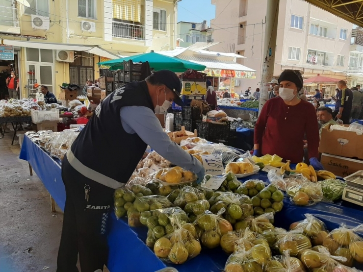 Ortaca’da Pazarda Korona Virüs Denetimi