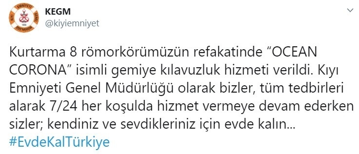 İstanbul Boğazı’ndan Korona İsimli Gemi Geçti