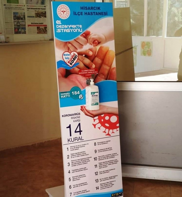 Hisarcık Ak Parti’den Hükümet Konağı Ve Hastane Girişine Dezenfekte Standı