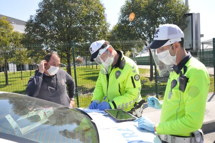 Sokağa Çıkma Kısıtlamasını İhlal Eden Sürücüye Ceza