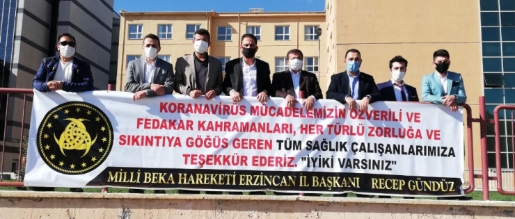 Milli Beka Hareketi Erzincan Teşkilatından Sağlık Çalışanlarına Destek