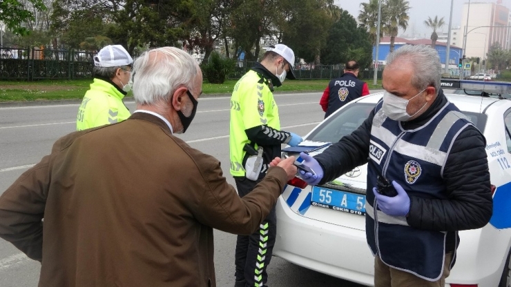 Samsun’da Sokağa Çıkma Yasağında Polis Denetimi