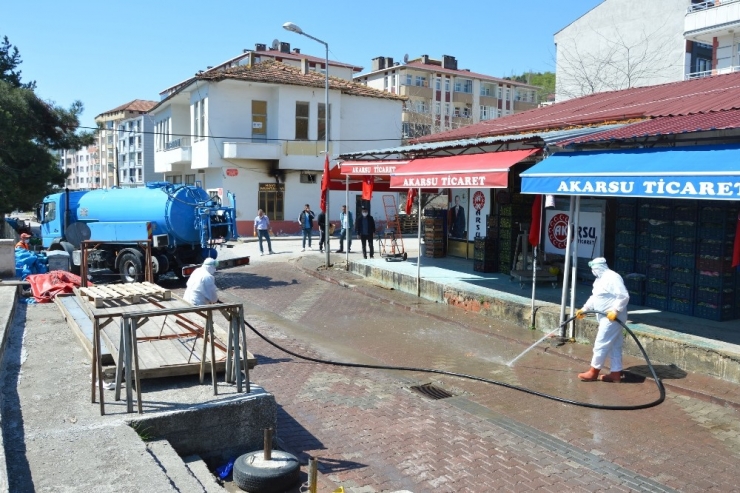 Havza Belediyesi’nden Yasağın İkinci Günü Yoğun Çalışma