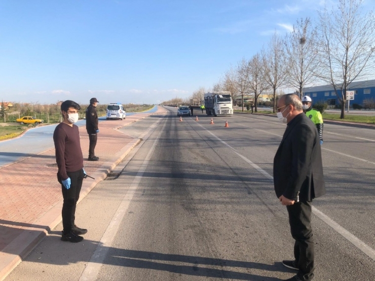 Konya Emniyet Müdürü Aydın, Kontrol Noktalarını İnceledi