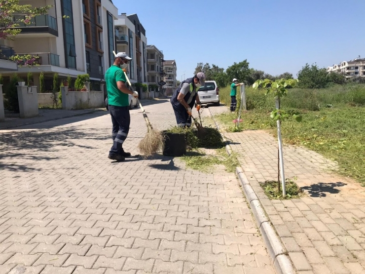 Sokaklar Boş Kalınca Belediye Ekipleri Bahar Temizliği Yaptı