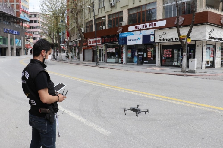 Malatya’da Sokağa Çıkma Kısıtlamasına Havdan Denetim Sürüyor