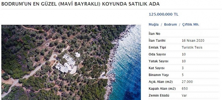 Bodrum’daki Satılık Adanın Fiyatı Dudak Uçuklattı