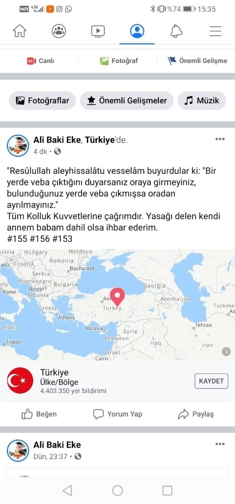 Sağlık Çalışanı ’Evde Kal’ Çağrısına Uymayan Ailesini İhbar Etti