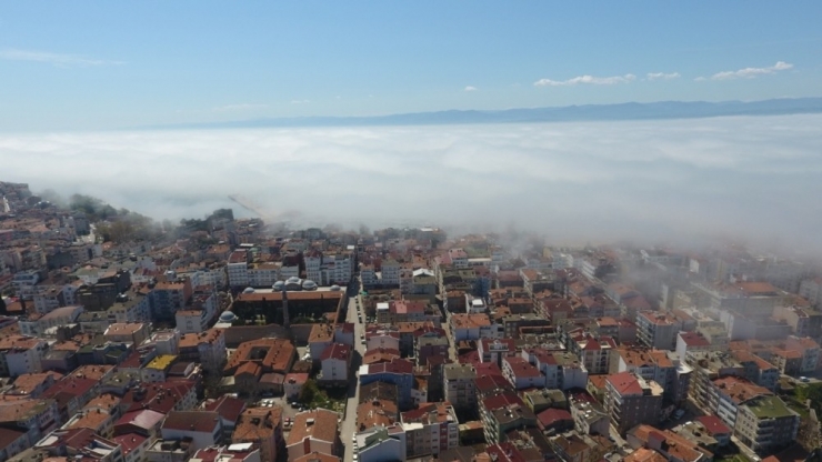 Sinop’u Sis Bulutu Kapladı