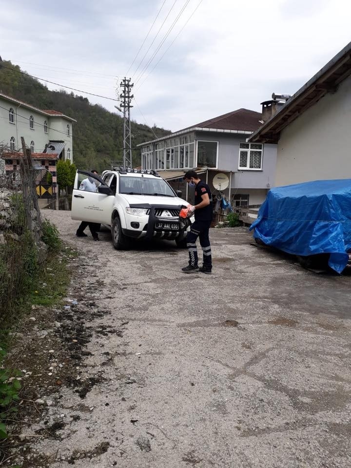 Cide’de Köydes Ekiplerinden Sağlık Ekiplerine Destek