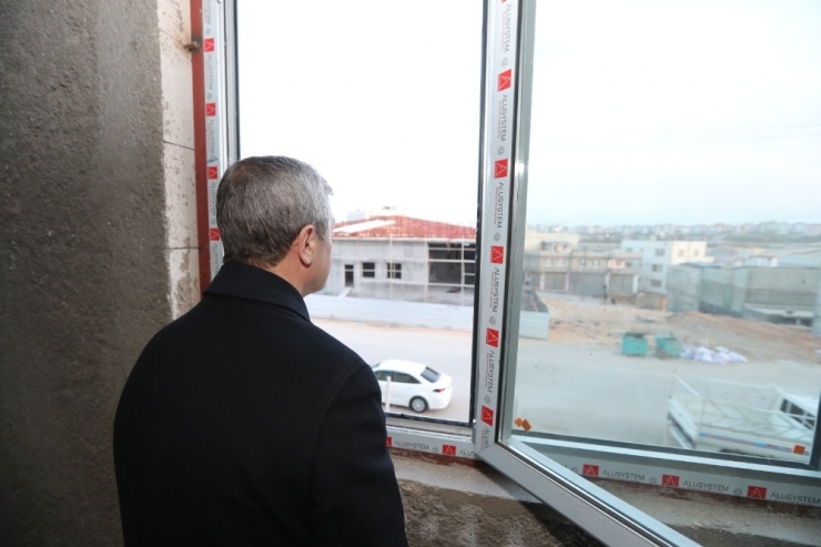 Tahmazoğlu Yeni Aş Evi İnşaatını İnceledi