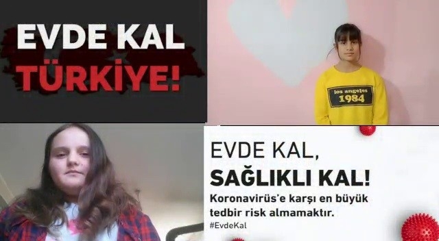 Samsun’da Öğretmen Ve Öğrencilerden Klipli ’Evde Kal’ Mesajı